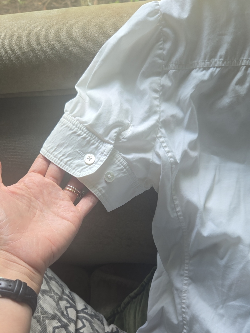 Gucci White Short-Sleeve Button-Down Shirt - Picture 7 of 7